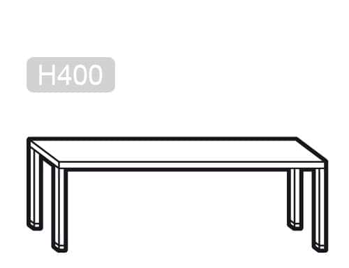 Aufsatzbord PREMIUM - 1800x370mm - mit 1 Etage - Höhe: 415mm