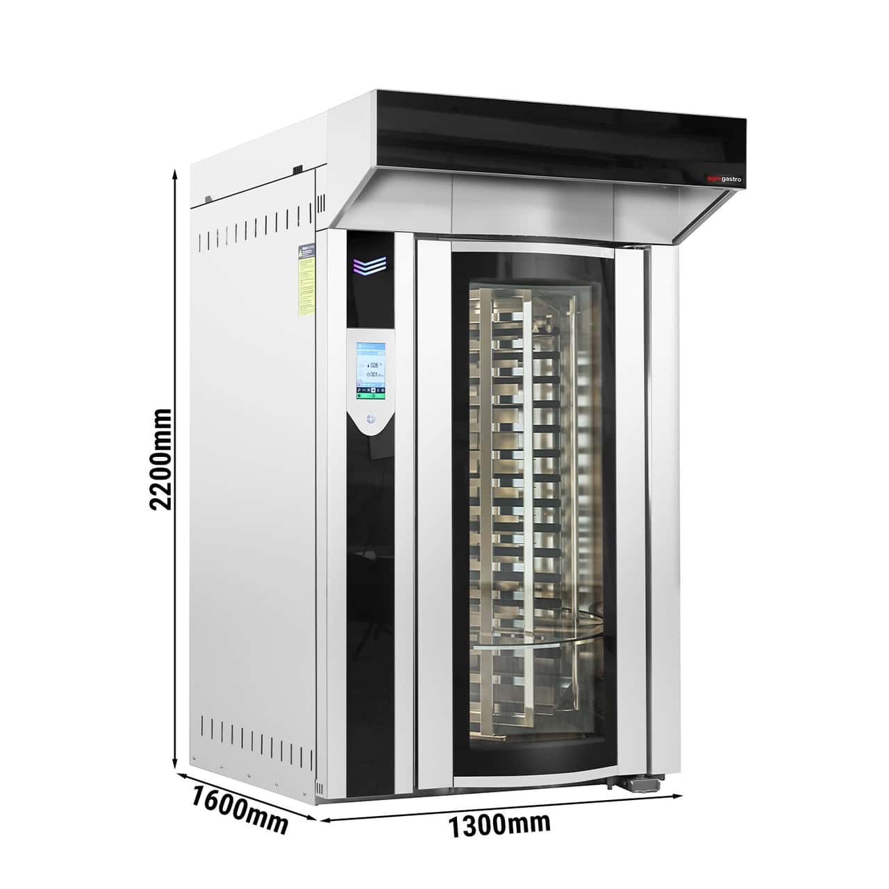 Rotierender Elektro Bäckerei-Heißluftofen - Touch - 12-15 x EN 60x40 - mit Waschsystem