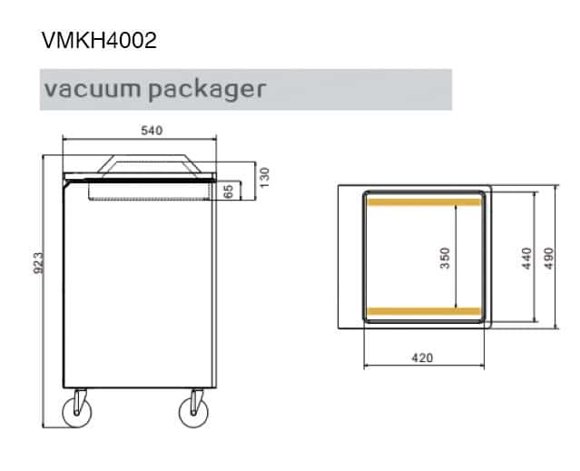 Kammer-Vakuumiergerät - 20m³/h - 900 Watt