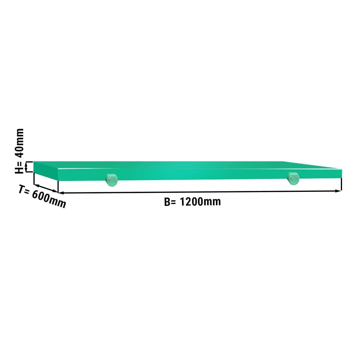 Schneideplatte für Arbeitstisch - 1200x600mm - Grün