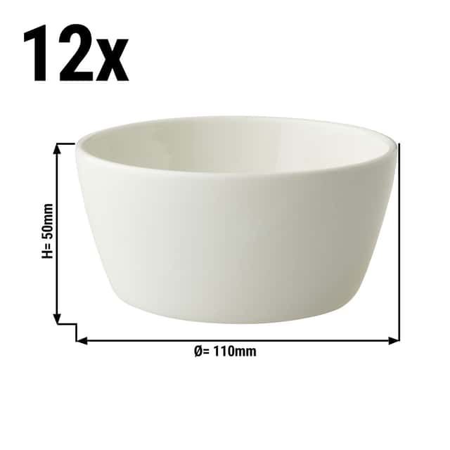 (12 Stück) LUX - Schüssel Maastricht - 25 cl - Ø 11 cm - Elfenbein