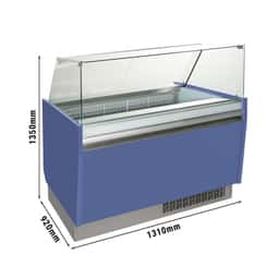 Zmrzlinový pult 1,31 x 0,92 m - modrý