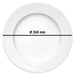 (6 pieces) Seltmann Weiden - Plate flat - Ø 260 mm