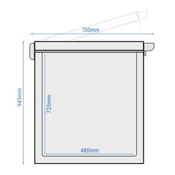 Tiefkühltruhe - 1500mm - 480 Liter - Kunststoffdeckel - inkl. Trennwand