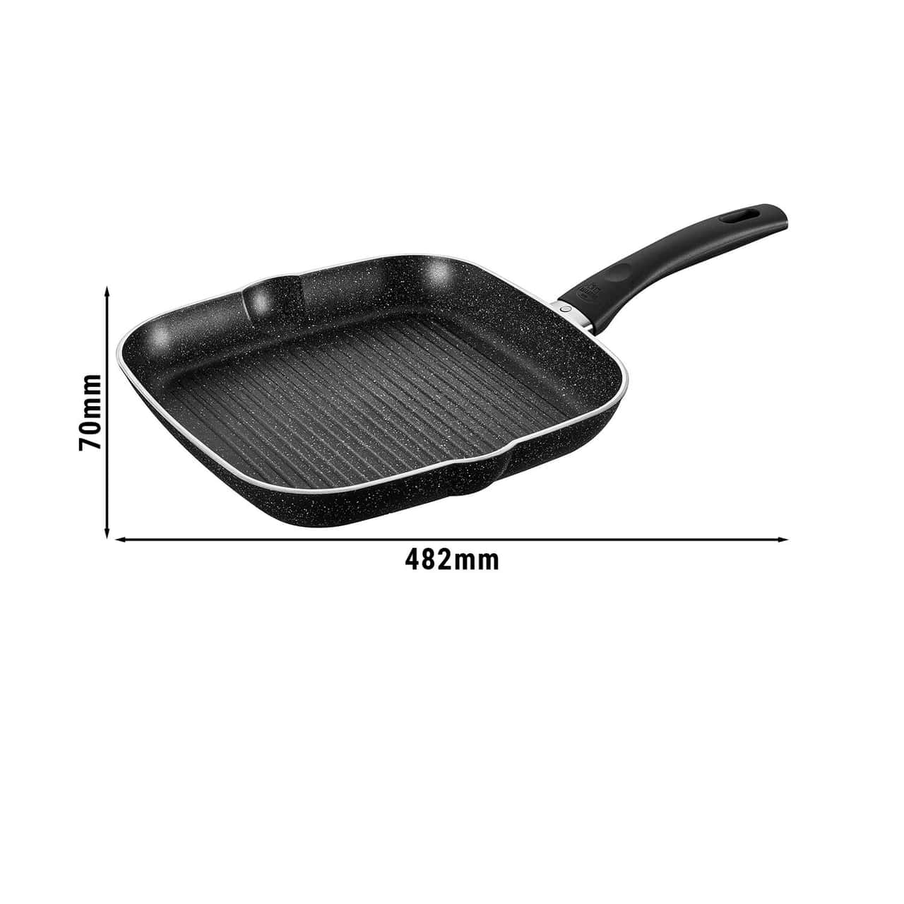 BALLARINI | LATINA - Grillpfanne - rechteckig - 280mm - Aluminium - Schwarz-Weiß