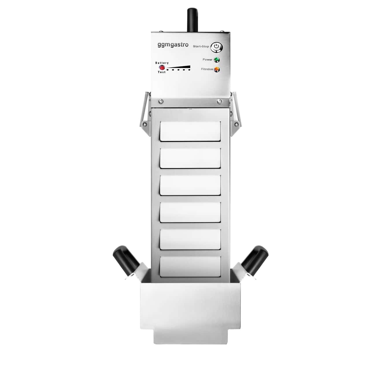 Tragbarer Akku-Frittierölfilter - 80 Liter/Minute - für ab 20 Liter Fritteusen