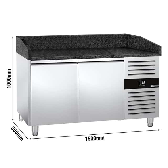 Pizzakühltisch PREMIUM - 1500x800mm - mit 2 Türen