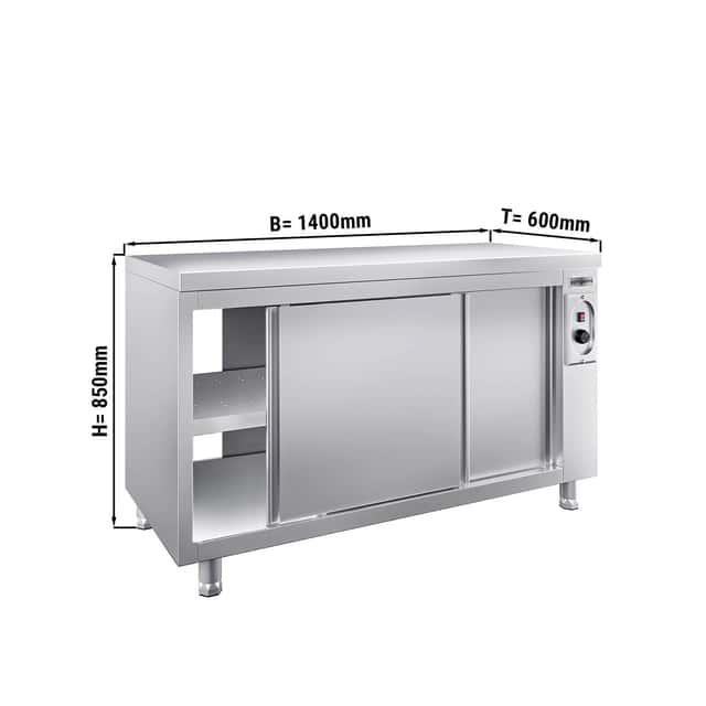 Wärmeschrank PREMIUM - 1400x600mm - mit Durchreiche