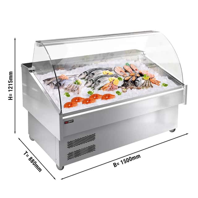 Fischtheke - 1500mm - mit LED-Beleuchtung