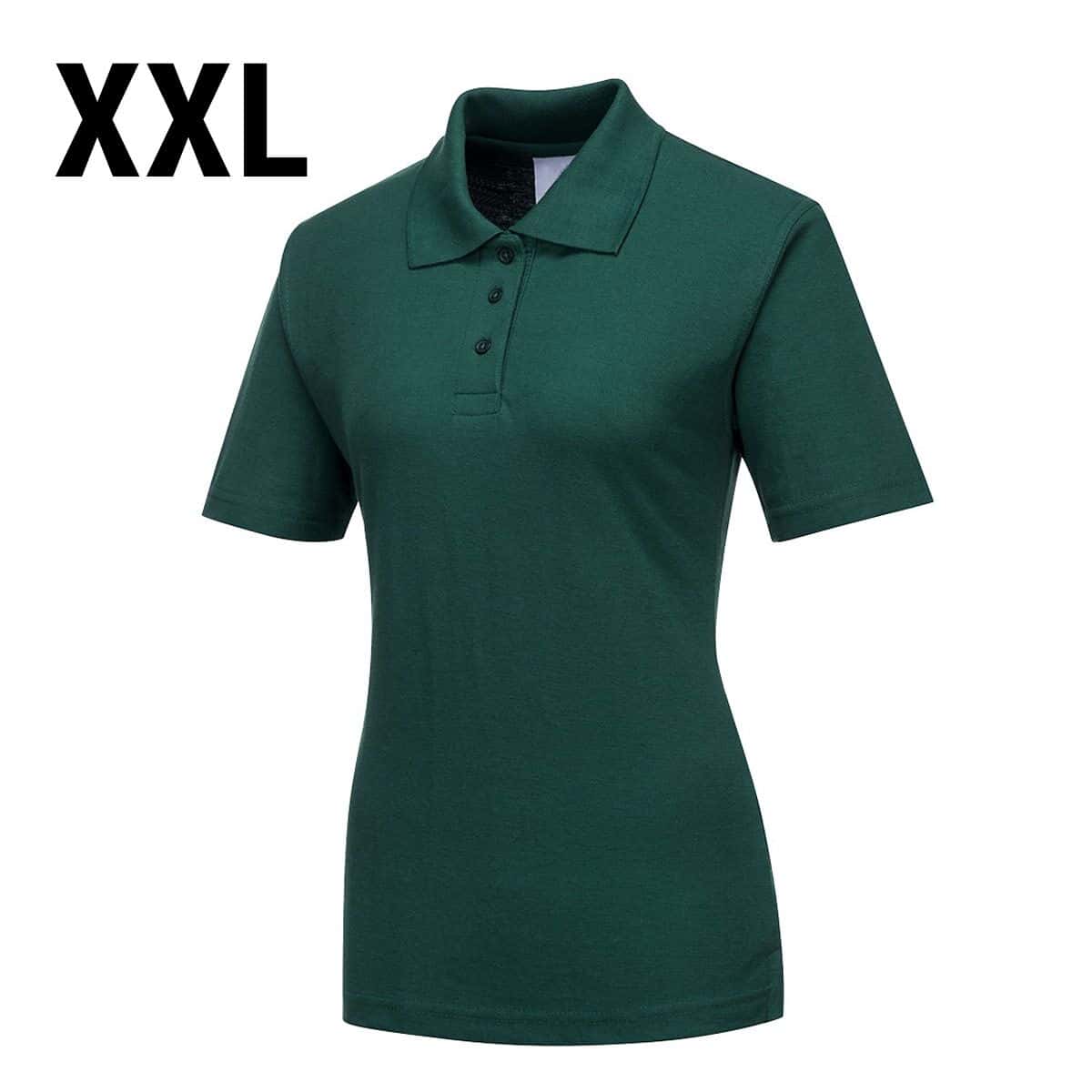 Damen Poloshirt - Flaschengrün - Größe: XXL