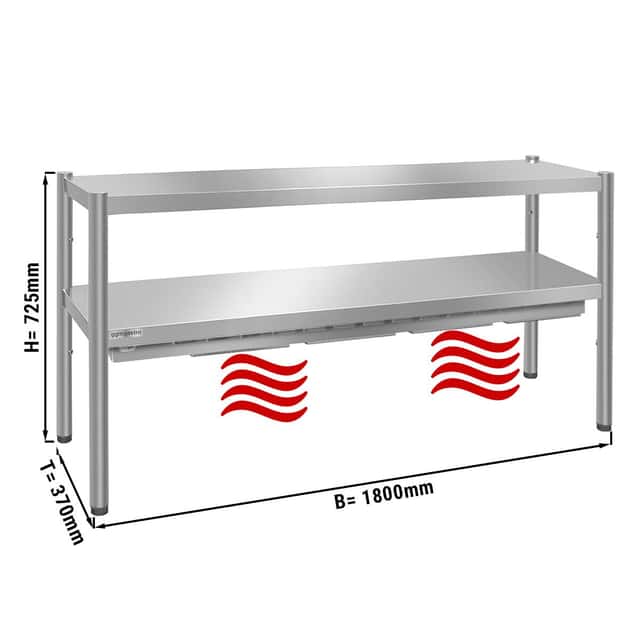 Wärmebrücke PREMIUM - 1800x370mm - mit 2 Etagen - Höhe: 725mm