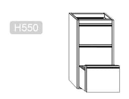 Schubladenblock PREMIUM - 3 Schubladen - Unterbaumodul 400x560mm - für ATK 600mm tief