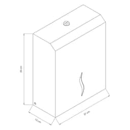 Papierhandtuchspender - für 800 Handtücher - Edelstahl