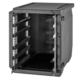 CAMBRO | CAM GOBOX® - Frontloader - EN 60x40 - mit 2er Set Edelstahlschienen - Schwarz