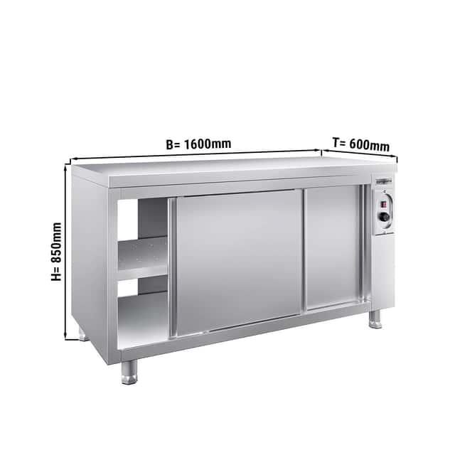 Wärmeschrank PREMIUM - 1600x600mm - mit Durchreiche