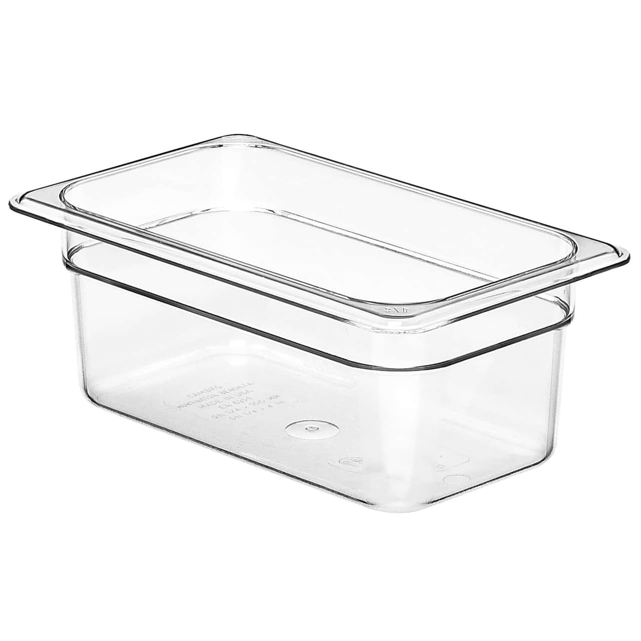 (6 Stück) CAMBRO | CAMWEAR® -  Polycarbonat GN-Behälter 1/4 - Clear - Tiefe 100 mm