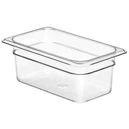 (6 Stück) CAMBRO | CAMWEAR® -  Polycarbonat GN-Behälter 1/4 - Clear - Tiefe 100 mm