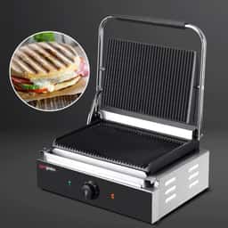 Kontaktgrill - 2,2 kW - oben & unten Gerillt - Grillfläche: 345x235mm