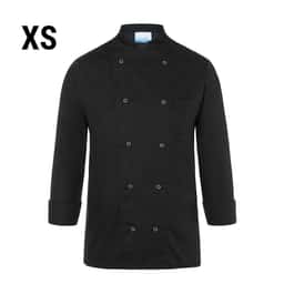 (6 Stück) KARLOWSKY | Kochjacke Basic - Schwarz - Größe: XS