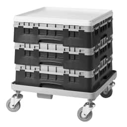 CAMBRO | CAMRACK® - Koš na sklo 1/1 s 1 nástavcem - 500x500mm - 49 přihrádek - černý