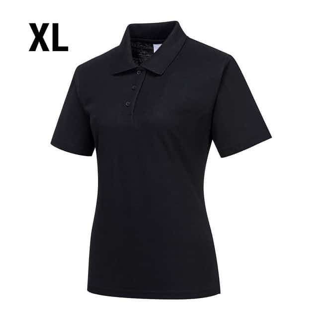 Damen Poloshirt - Schwarz - Größe: XL