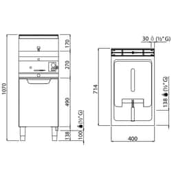 Plynová fritéza 10L (6,9 kW)