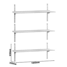 Wandborde ECO - 1800x300mm - mit 3 Etagen