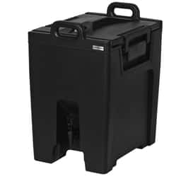 Thermo Getränkebehälter mit Hahn - 40 Liter / schwarz