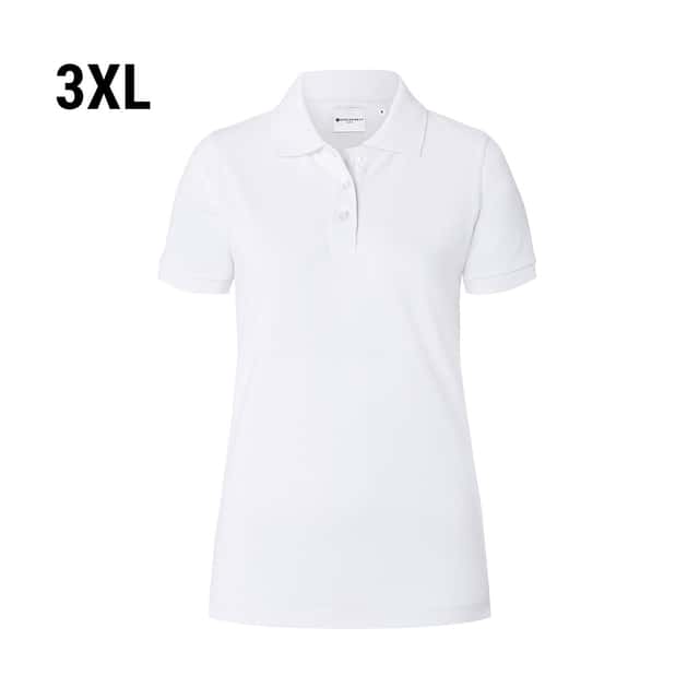 KARLOWSKY | Damen Workwear Poloshirt Basic - Weiß - Größe: 3XL