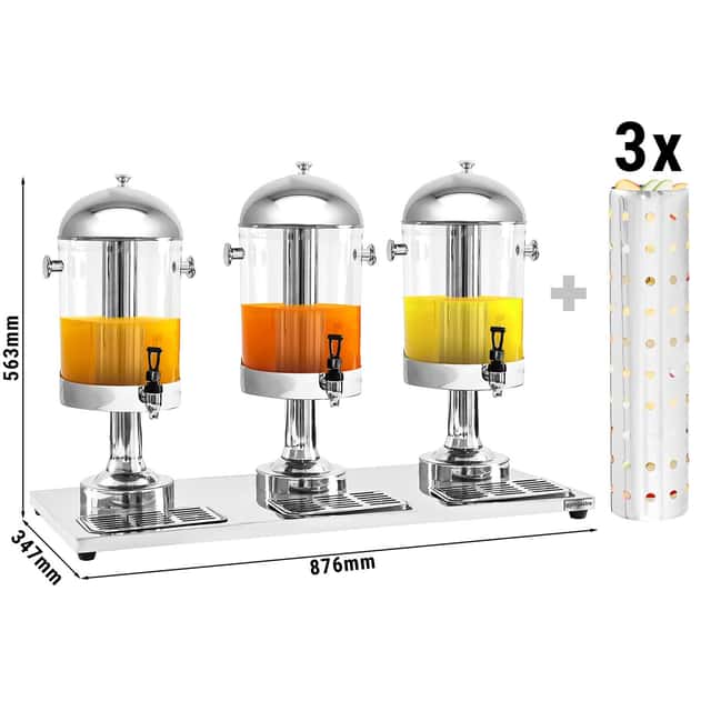 Saftspender - 3x 7,5 Liter - Edelstahl