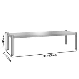 Aufsatzbord PREMIUM - 1600x370mm - mit 1 Etage - Höhe: 415mm