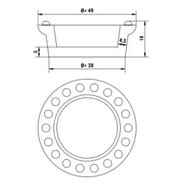 Platten für Tartlet Maschine TMNP - Tartlet-Form: Rund - Ø 47mm