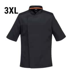 (5 Stück) Kurzarm MeshAir Pro Kochjacke - Schwarz - Größe: 3XL