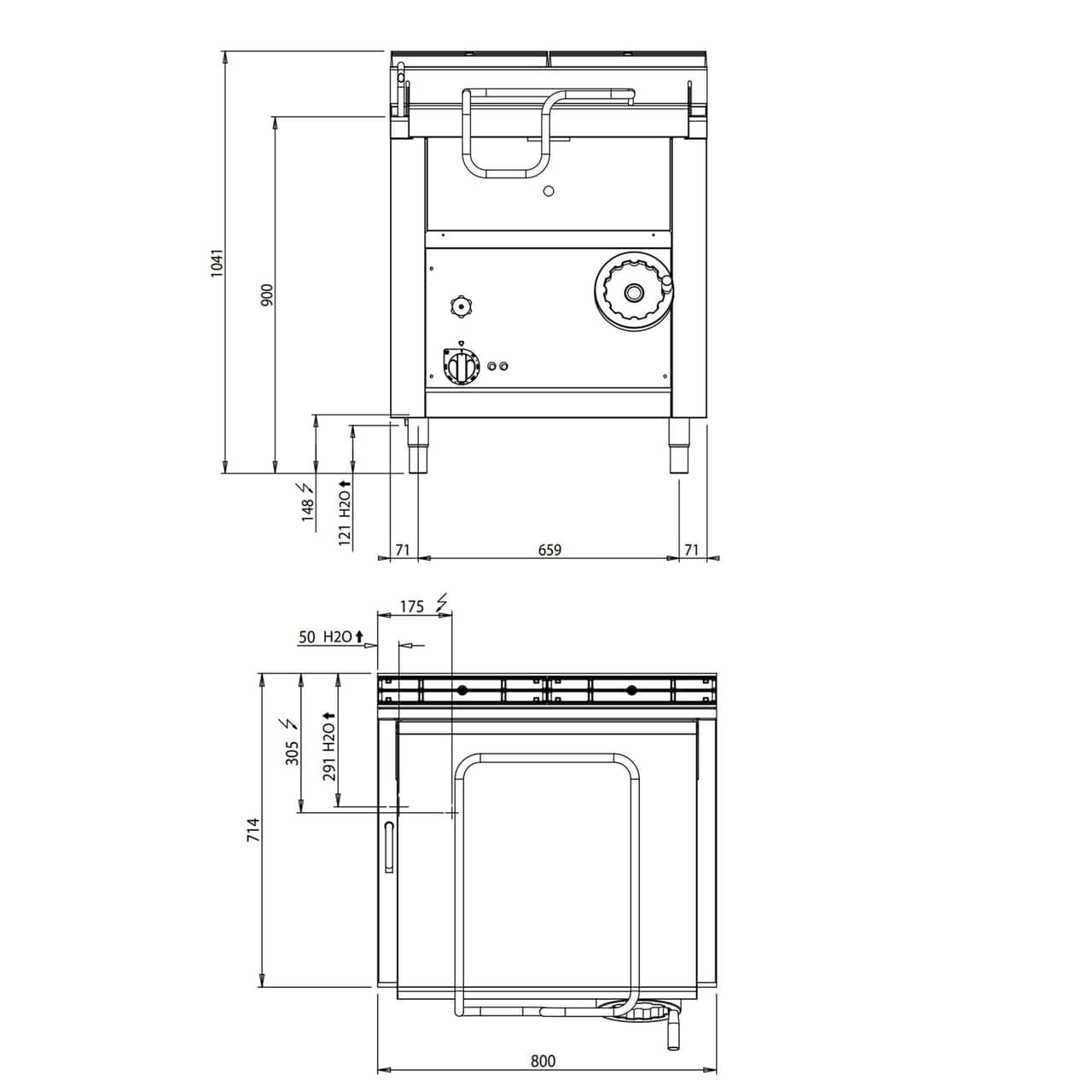 Elektro Kippbratpfanne - 60 Liter - 9 kW