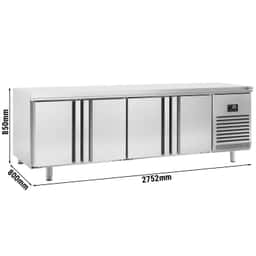 Bäckereikühltisch Premium PLUS - 2752x800mm - mit 4 Türen