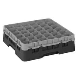 CAMBRO | CAMRACK® - Koš na sklo 1/1 s 1 nástavcem - 500x500mm - 36 přihrádek - černý