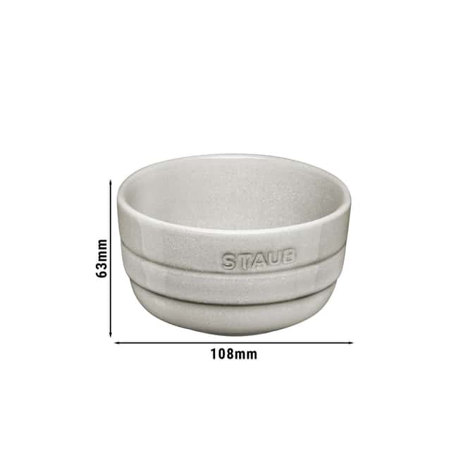 STAUB | DINING LINE - Schüssel - Ø 100mm - Keramik - Weisser Trüffel