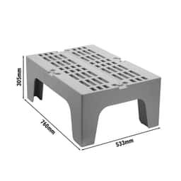 CAMBRO | Serie S - Schwerlast Lageruntersatz - mit geschlitzter Oberfläche - Grau gesprenkelt