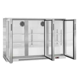 Barkühlschrank - 1330mm - 320 Liter - mit 3 Glasflügeltüren - Edelstahl