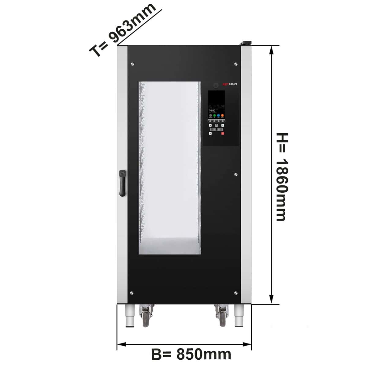 Bäckerei-Kombidämpfer - Touch - 16x EN 60x40 - inkl. Gestellwagen