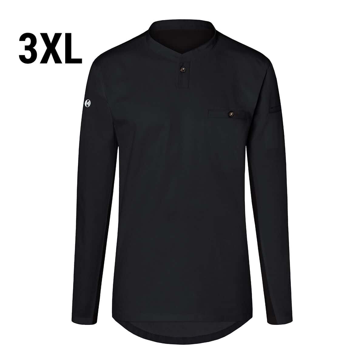 (6 Stück) KARLOWSKY | Langarm Herren Arbeitsshirt Performance - Schwarz - Größe: 3XL