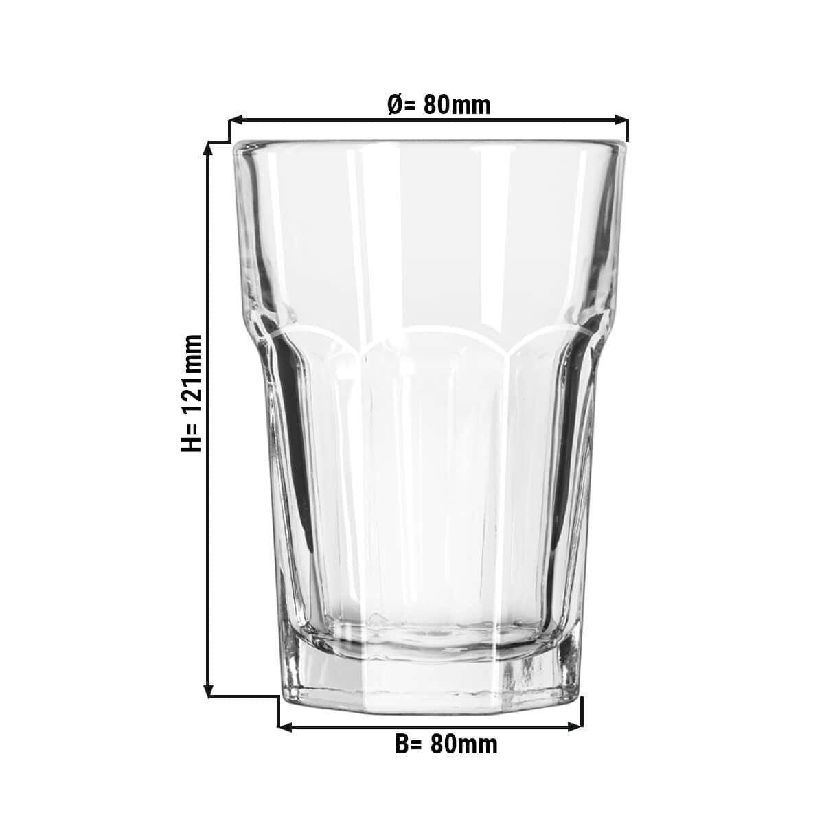 (12 Stück) Longdrinkglas - GIBRALTAR - 296 ml - Transparent