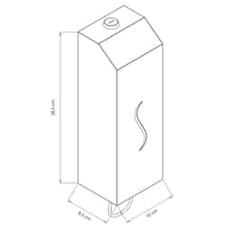 Seifenspender mit Bedienhebel - 1000 ml - Edelstahl