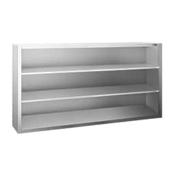 Edelstahl Wandhängeschrank PREMIUM - 1800x400mm - ohne Schiebetür - 1000mm hoch