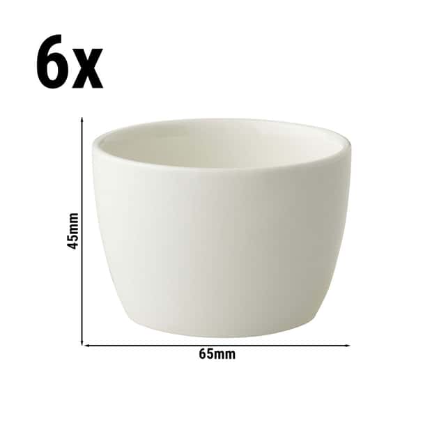 (6 Kusů) LUX - Mísa Maastricht - 100ml - Ø 65mm - slonovina