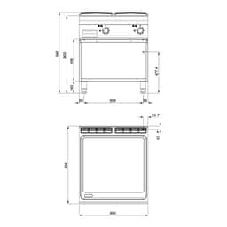 Elektrická grilovací deska - 13,7 kW - hladká