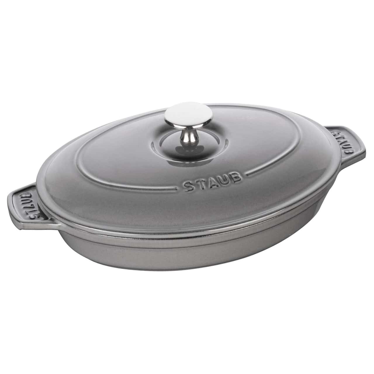 STAUB | SPECIALITIES - Ofenform mit Deckel - oval - 230mm - Gusseisen - Graphit-Grau