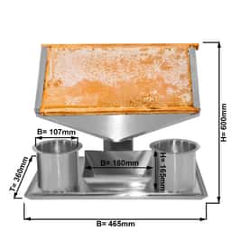Honigspender mit Wabenhalter - Chrom
