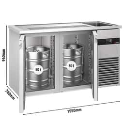 Biertheke PREMIUM - 1550x700mm - 2 Türen