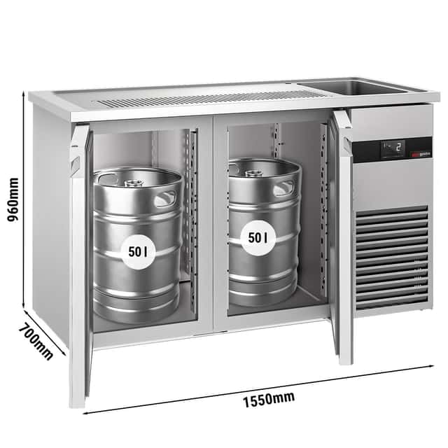 Biertheke PREMIUM - 1550x700mm - 2 Türen